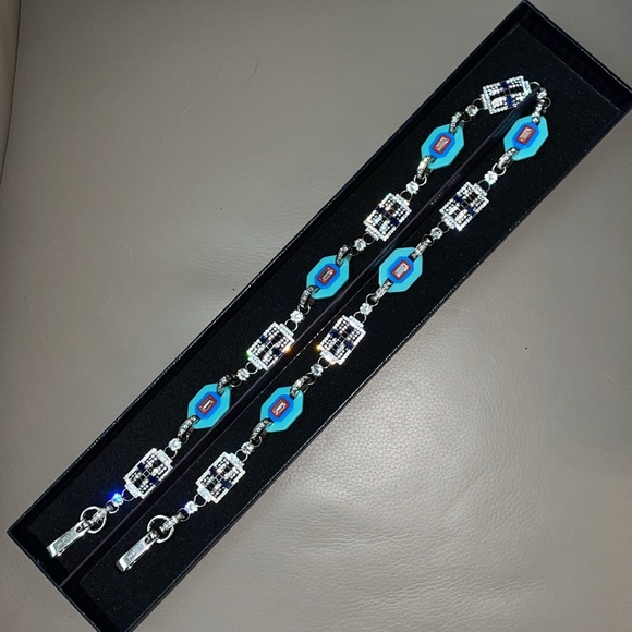 Prada Purse Strap Blue Crystal - Picture 5 of 11